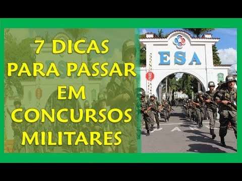 7 DICAS PARA PASSAR em Concursos Militares - Como fiz para passar na prova da ESA e outros concursos