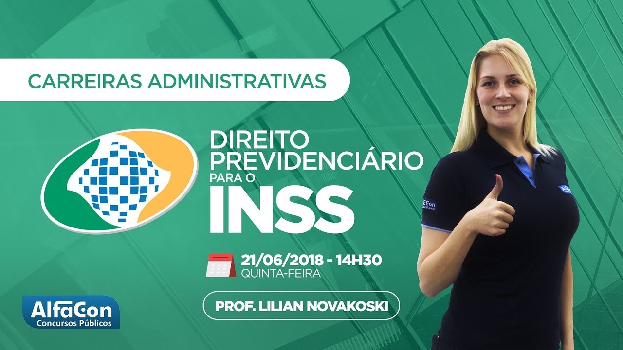 Aula Gratuita - Dir. Previdenciário para o INSS - AO VIVO - AlfaCon Concursos Públicos