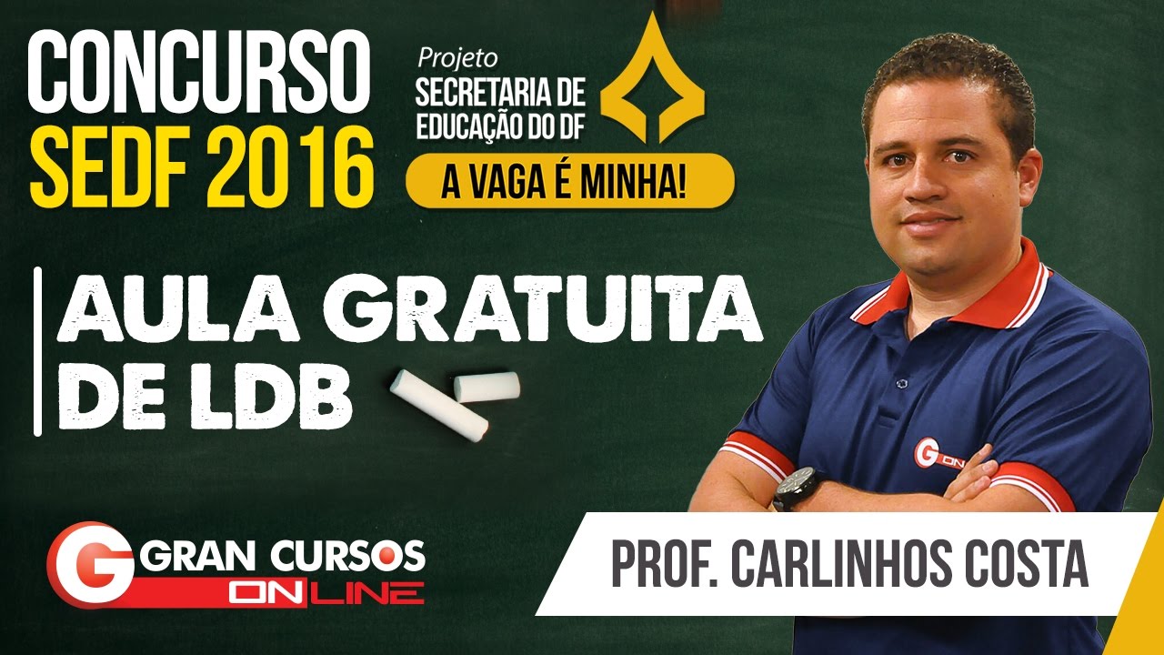 Concurso SEDF | Aula gratuita de LDB com o professor Carlinhos Costa