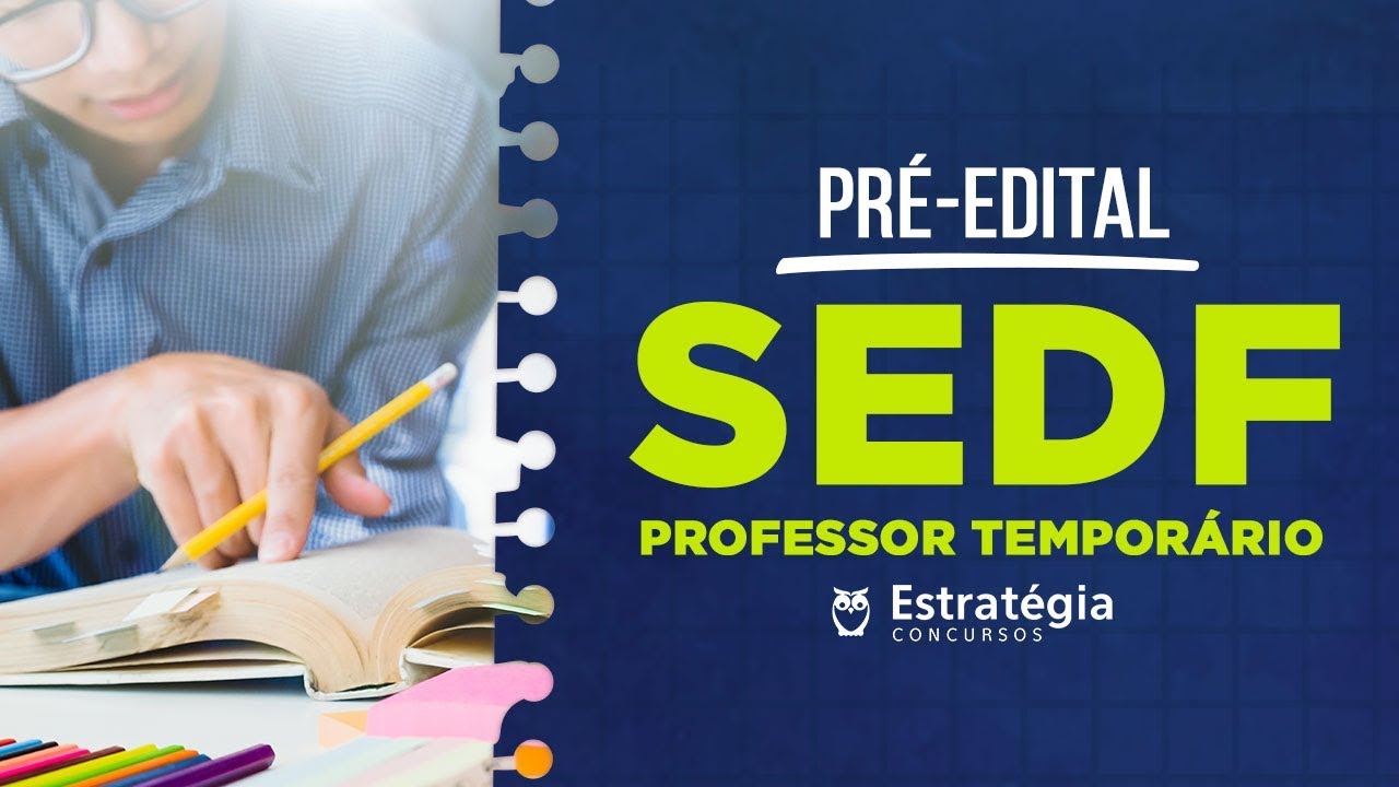 Concurso SEDF: Aulão Pré-Edital com dicas de Estudo