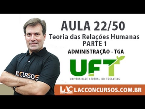 Aula 22/50 - Teoria das Relações Humanas - Parte 1 - Administração - TGA - Concurso UFT 2016