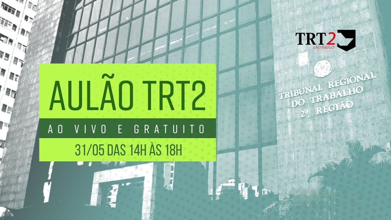 Aula Gratuita - Aulão TRT2 - AO VIVO - AlfaCon Concursos Públicos