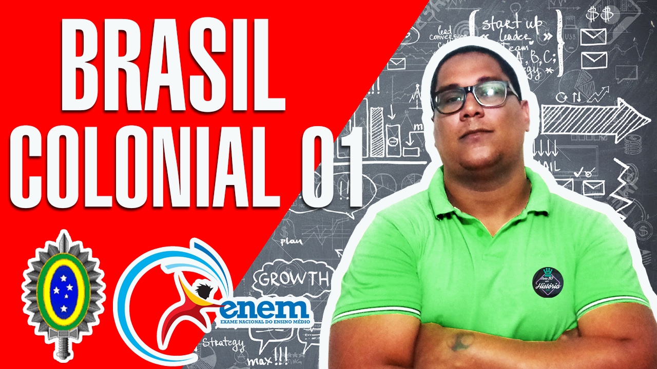 Brasil Colônia -  História do Brasil Aula 01  para o ENEM  e Concursos da EsSA