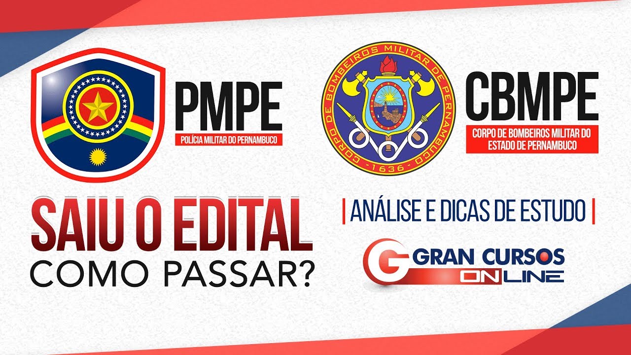 Concursos PM e CBM-PE | Análise dos editais e dicas de estudo - Como Passar?