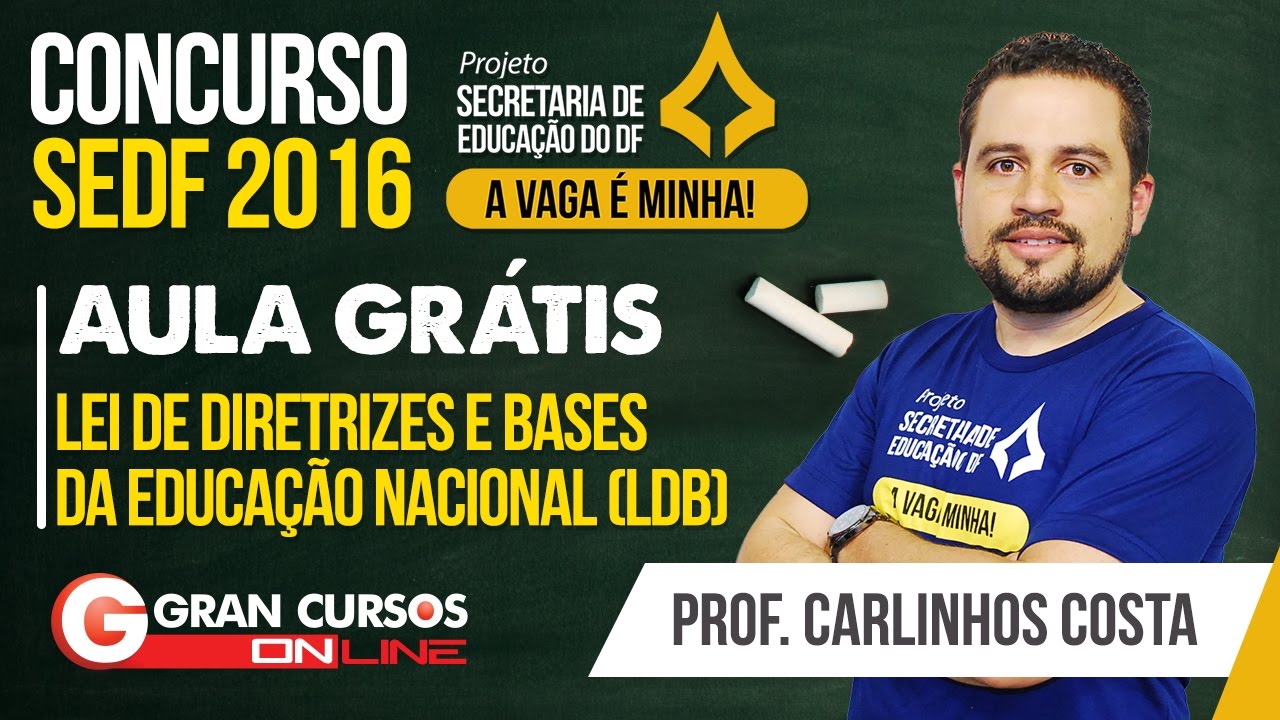 Concurso SEDF | Aula Grátis | Lei de Diretrizes e Bases da Educação Nacional (LDB) - Prof. Carlinhos