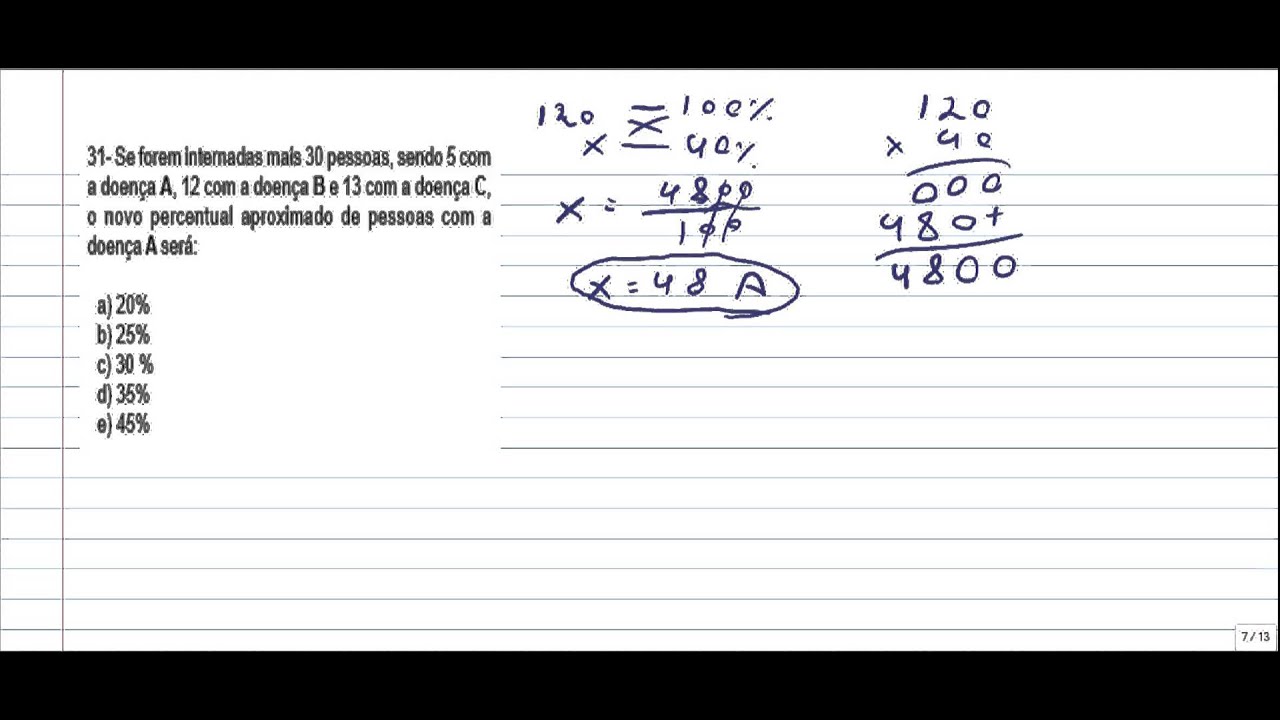 Questões de Matemática- Concurso / Auxiliar Administrativo