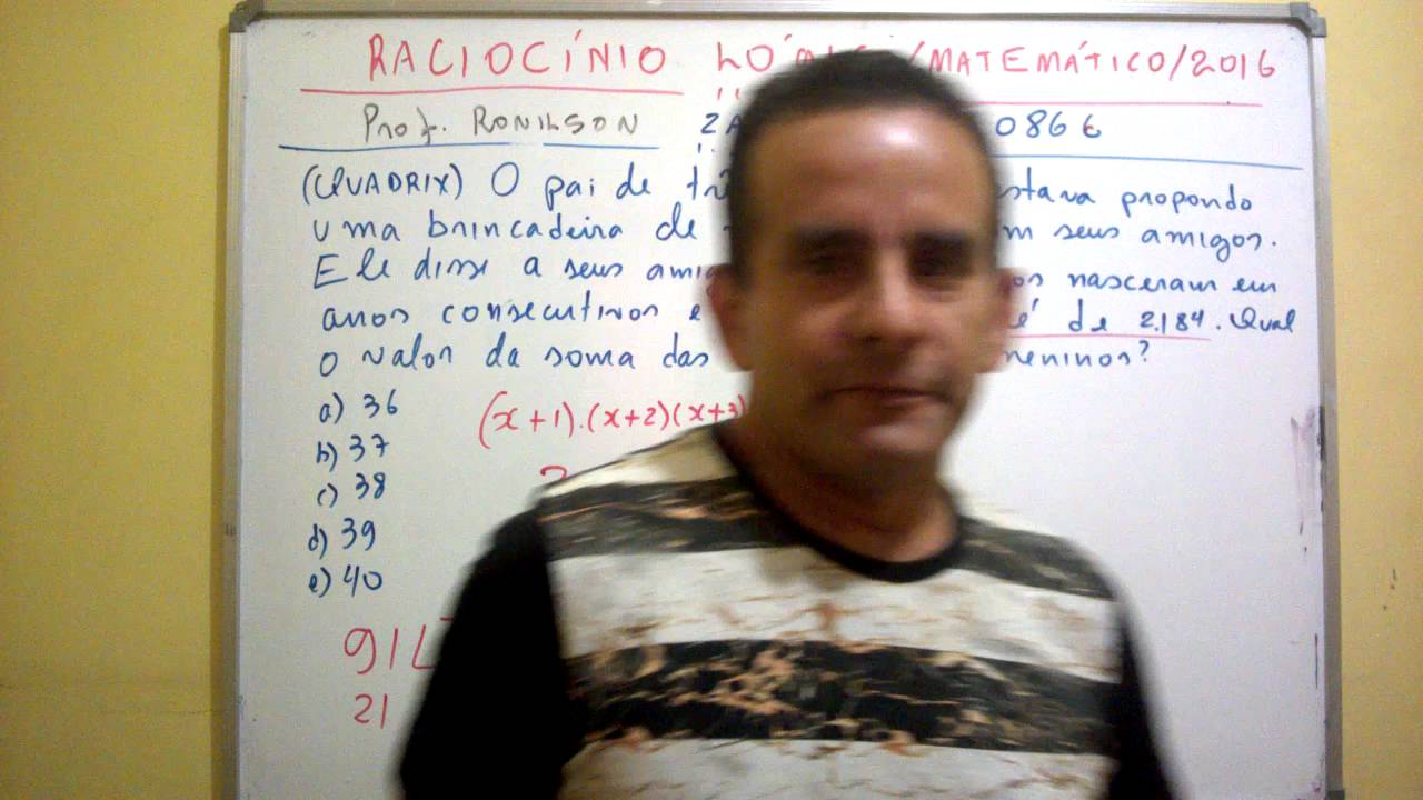 SUPER MACETE DE EQUAÇÃO DO 2º GRAU - RACIOCÍNIO LÓGICO MATEMÁTICO - SEDF - PROF. RONILSON
