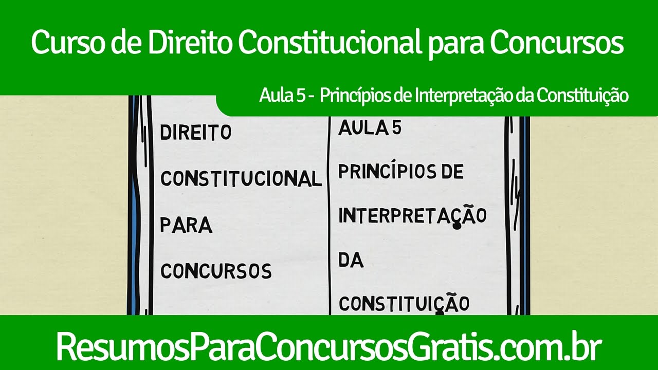Aula 5 - Princípios de Interpretação da Constituição - Direito Constitucional para Concursos