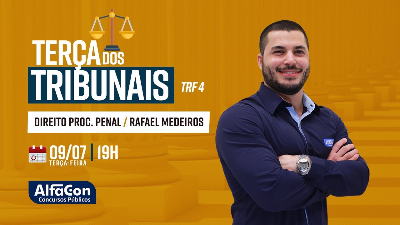 Aula de Direito Processual Penal - Ao Vivo - Prof. Rafael Medeiros - Terça dos Tribunais - Alfacon