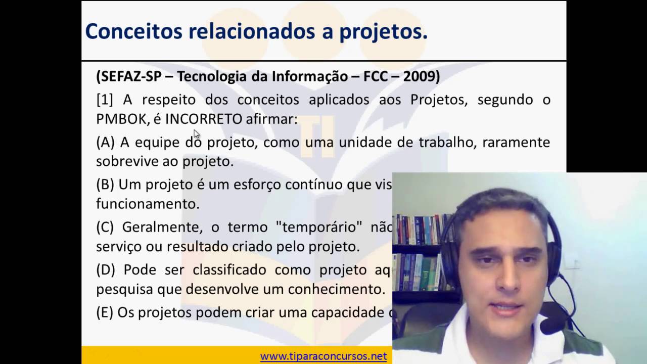 Curso Completo de Gerenciamento de Projetos para Concursos - Aula 03 - Conceitos