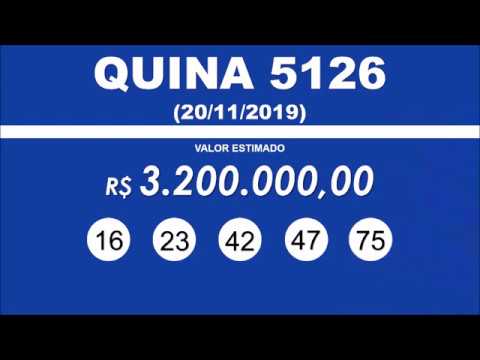 Quina 5126 - Resultado da Quina (20/11/2019)