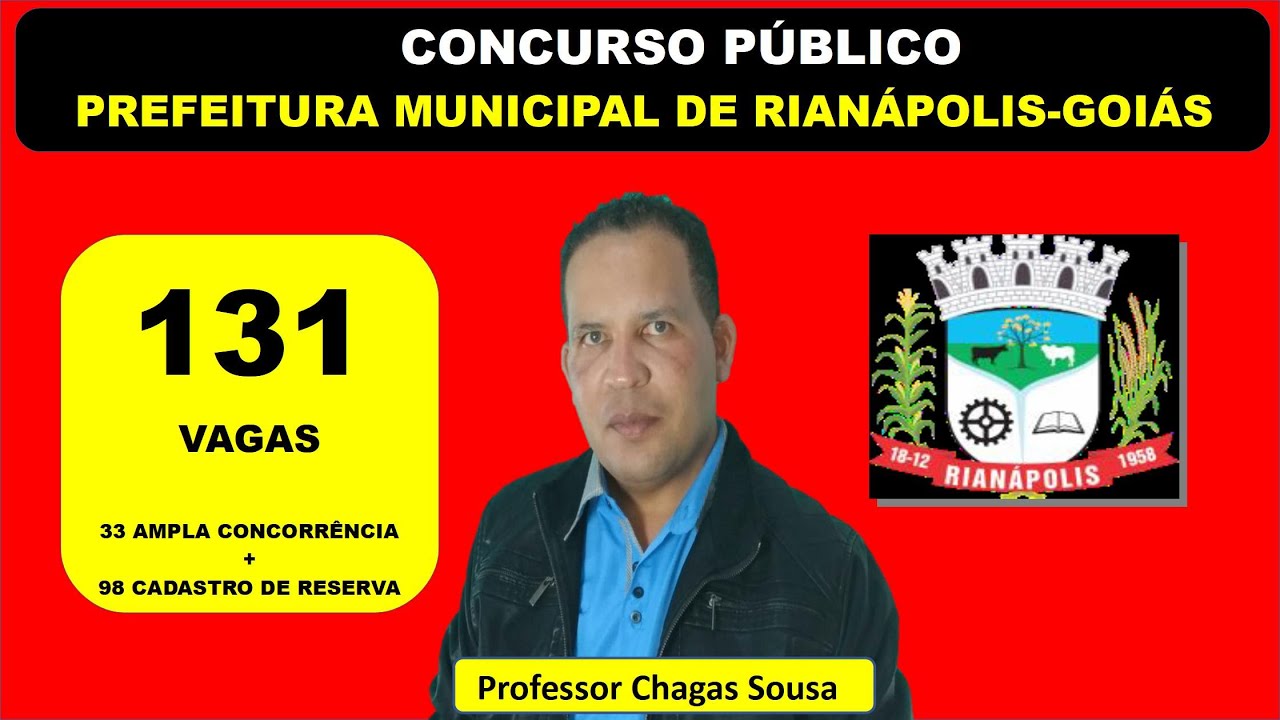 RIANÁPOLIS 2019-Concurso Público/Professor Chagas Sousa