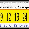 Curso Raciocínio Lógico Sequência de números Teste Psicotécnico Detran Concurso Numeração sequencial