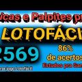 Dicas e Palpites pra LOTOFÁCIL 2569 ( análise rápida ) 86% de acertos no palpite anterior